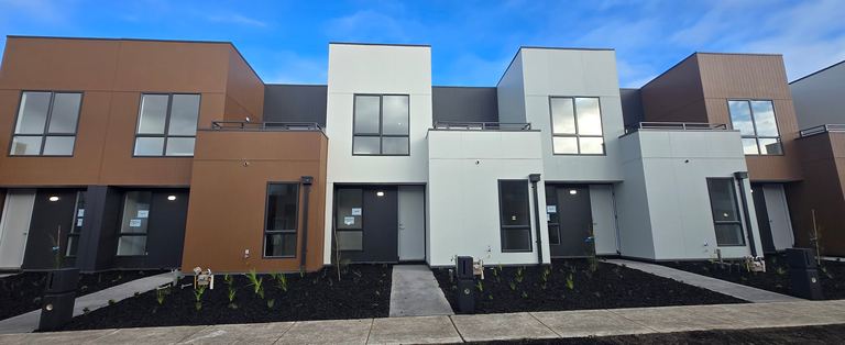 Multi-unit development facade using James Hardie Axon, Matrix and Fine Texture cladding